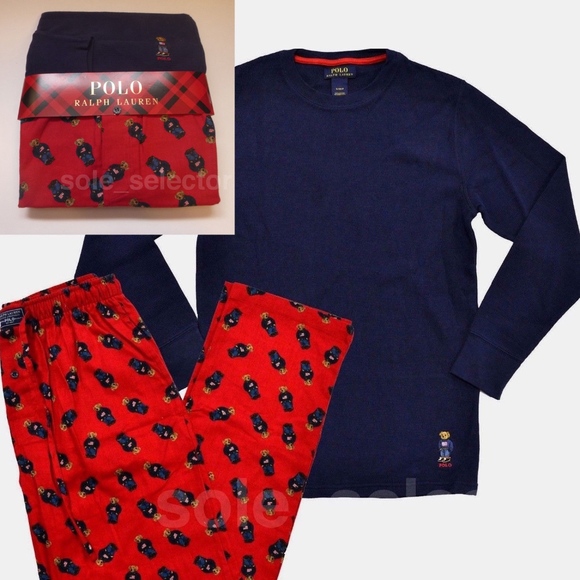 NWT Polo Ralph Lauren Bear Pajama Set Size Medium - Picture 8 of 8